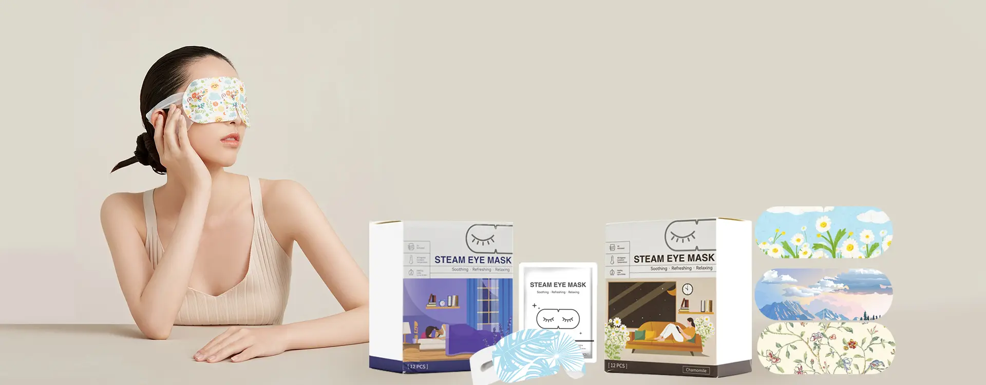 Steam Eye Mask - Customizable for Relaxation & Slee