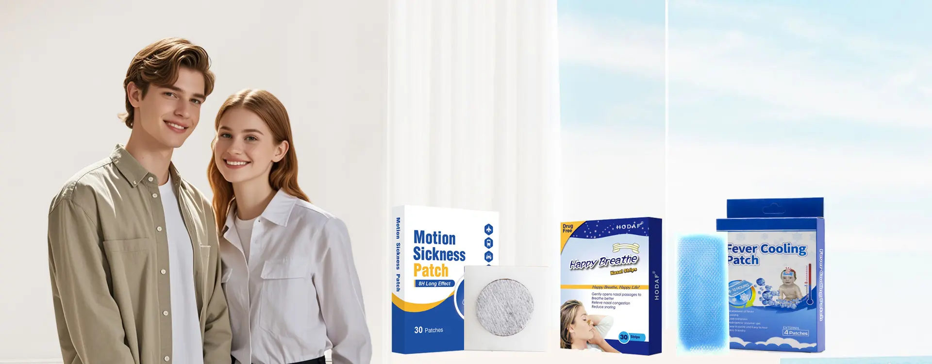 Health Care Patches - Motion Sickness, Nasal Strips & Fever Cooling Patches